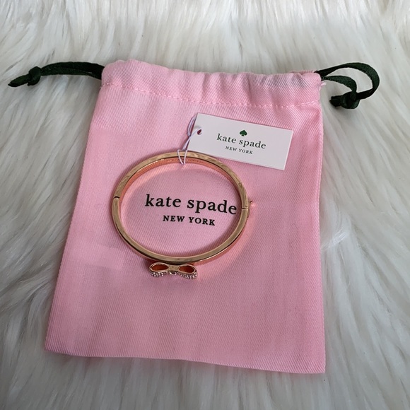 Kate Spade Ready Set Bow Bangle Bracelet Rose GoldTone O0RU1567 - Picture 5 of 10